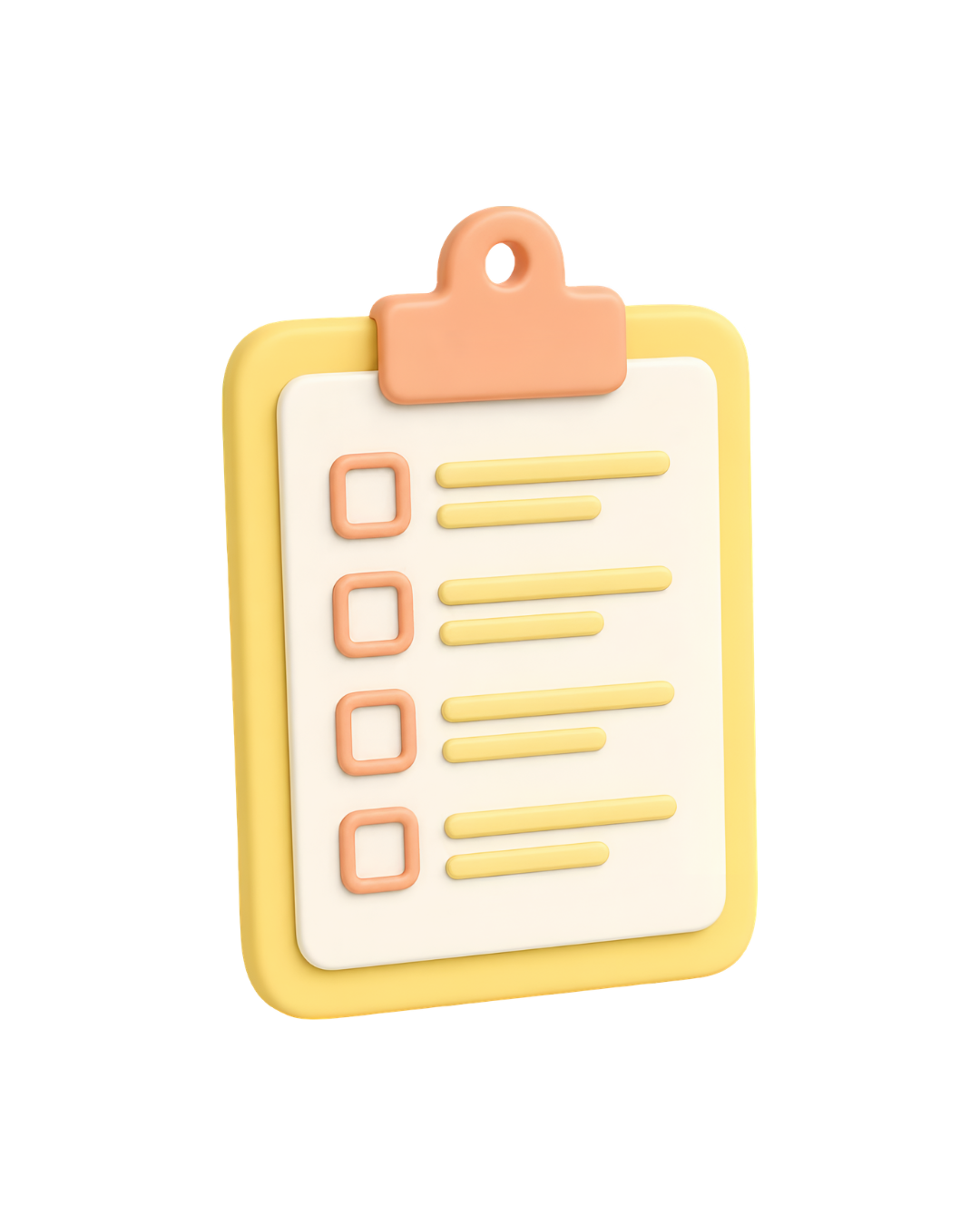Clipboard with a checklist